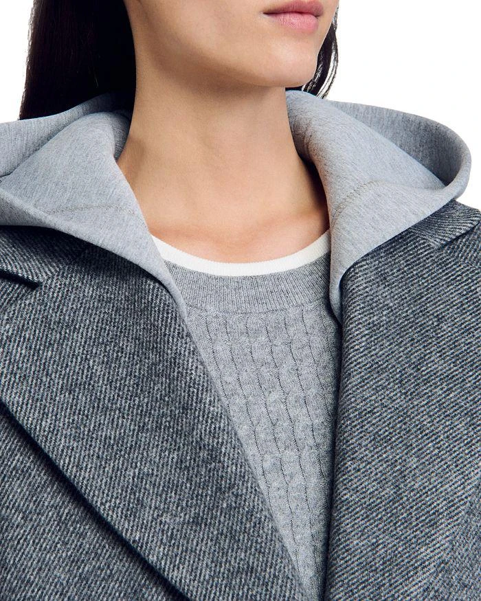 Sandro Oliver Removable Hood Coat 4