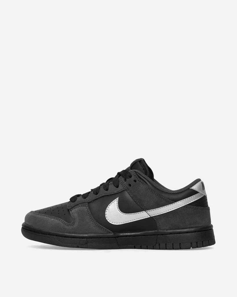 NIKE Women's Dunk Low Sneakers Black / Metallic Silver 3