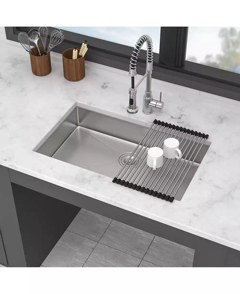 Flynama 30x18x5.5inch ADA Compliant Kitchen Sink Undermount Stainless Steel Single Bowl 16 Gauge