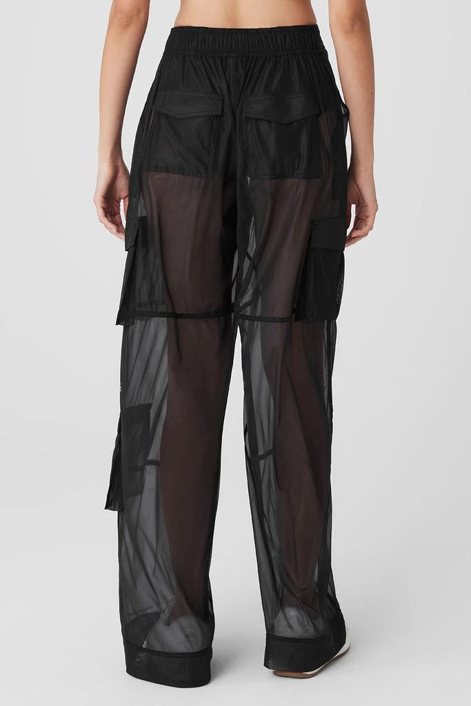 Alo Sheer Effusion Cargo Wide Leg Trouser - Black 2