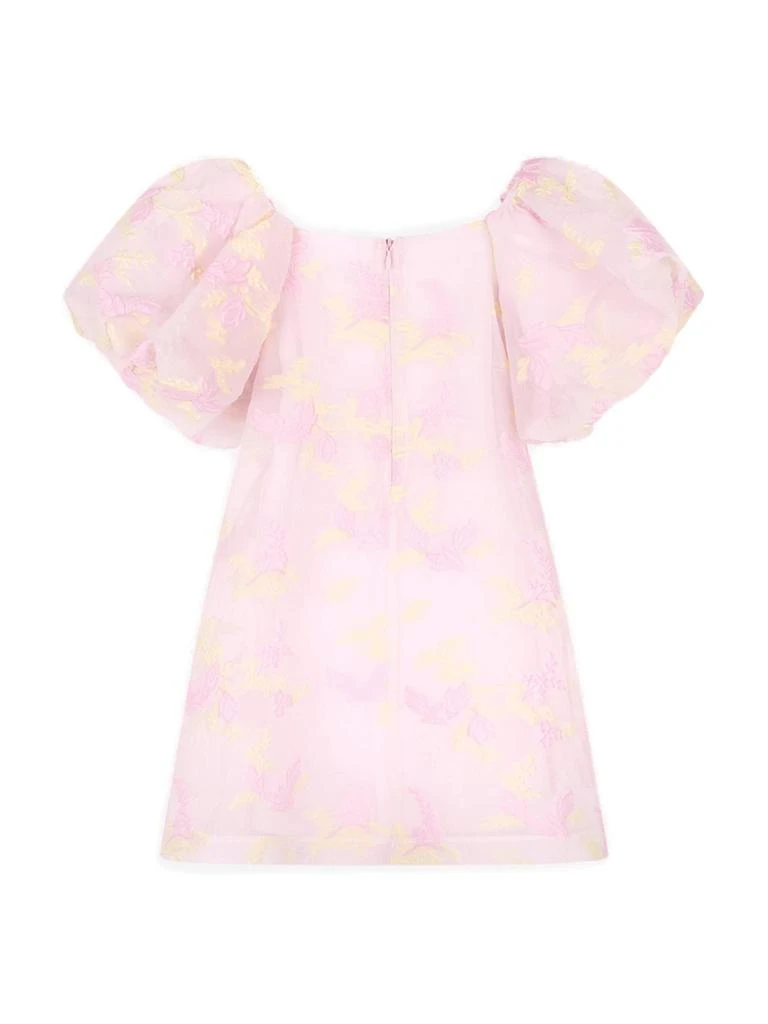 Mama Luma Mama Luma Balloon Sleeved Jacquard Organza Dress 2