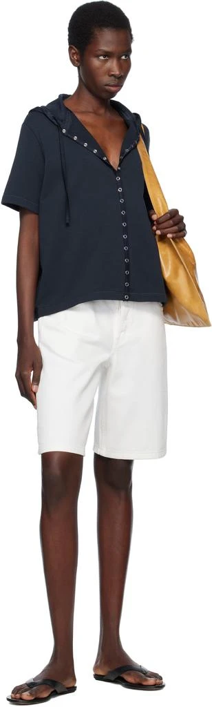 Still Here White Stoop Denim Shorts 4