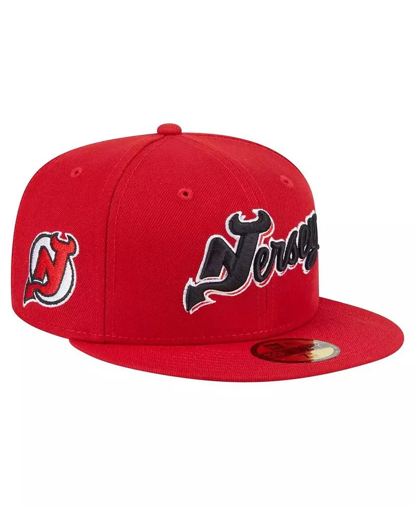 New Era Men's Red New Jersey Devils Deceptor 59FIFTY Fitted Hat 1