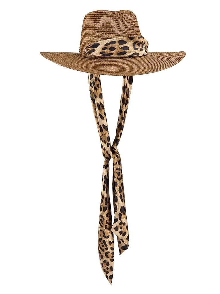 EUGENIA KIM
Cassidy Hat With Silk Scarf Eugenia Kim Cassidy Packable Straw Hat with Silk Chiffon  main image 3