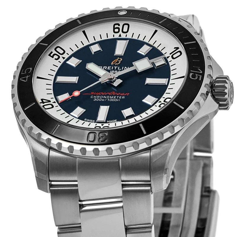 BREITLING Superocean Automatic 44 Blue Dial Steel Men's Watch A17376211C1A1 2
