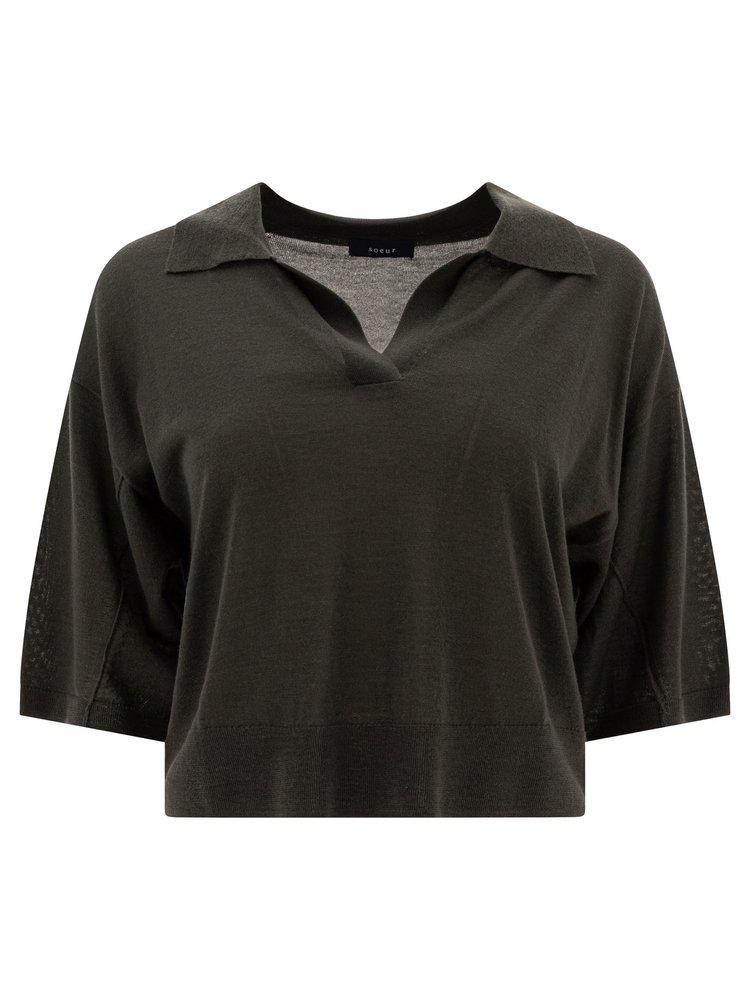 Soeur Soeur V-Neck Collared Top