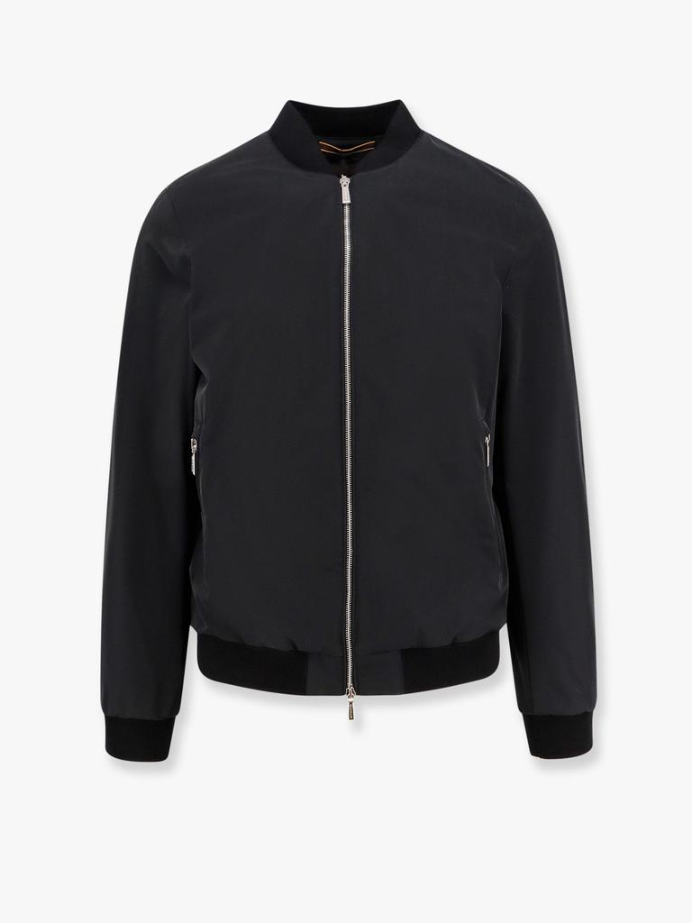 MOORER Sorano nylon jacket with knitted profiles