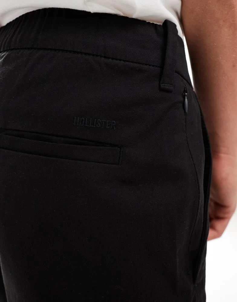 HOLLISTER Hollister slim straight tech cotton nylon chinos in black 4