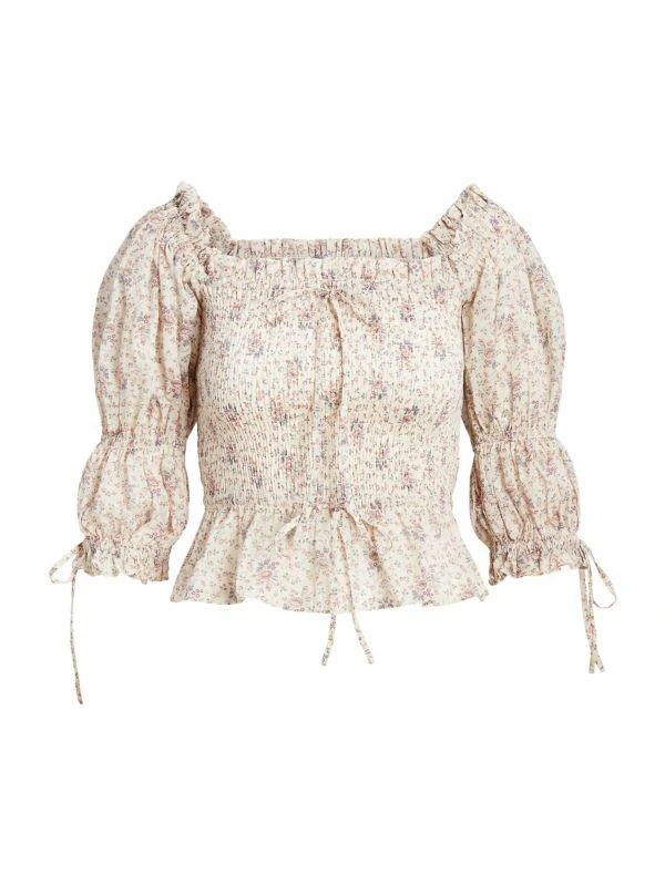 Ralph Lauren Liko Floral Smocked Blouse 4