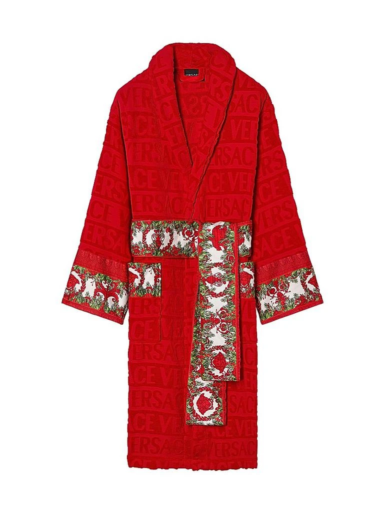 Versace Christmas Barocco Cotton Robe