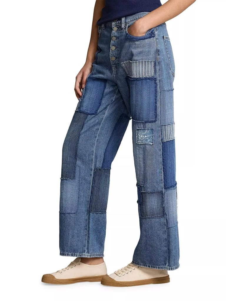 Ralph Lauren High-Rise Cropped Patchwork Jeans 4
