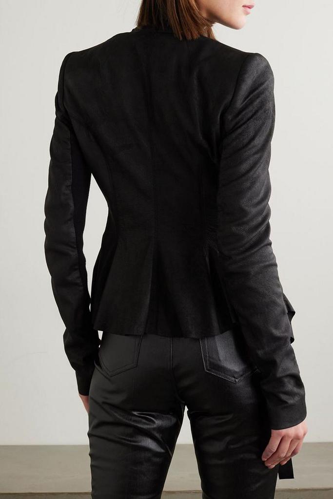 Rick Owens Hollywood leather wrap blazer - Jackets - Compare