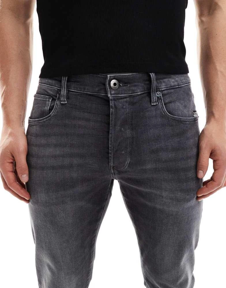 G-Star G-Star 3301 slim denim jeans in washed black 5