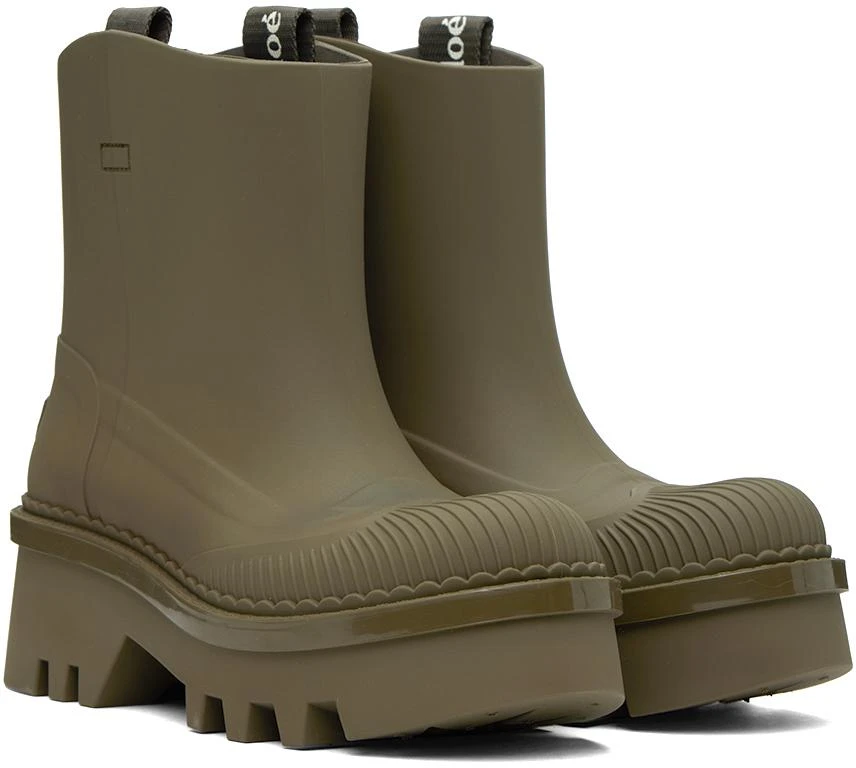 Chloé Khaki Raina Rain Boots 4