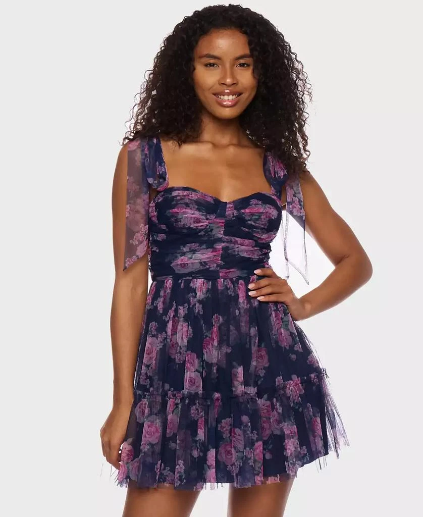Shop Juniors' Floral-Print Tie-Strap Mini Dress on Sale at BeyondStyle   Get 61% Off Juniors' Floral-Print Tie-Strap Mini Dress with Limited-Time  Flash Deals, Exclusive Discounts, and Special Offers. Enjoy Unbeatable  Savings on