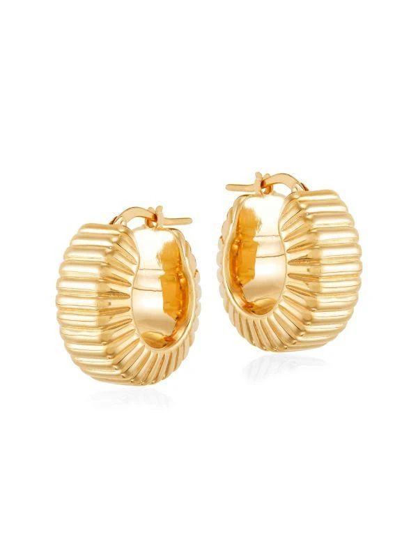 Saks Fifth Avenue 14K Yellow Gold Hoop Earrings 2
