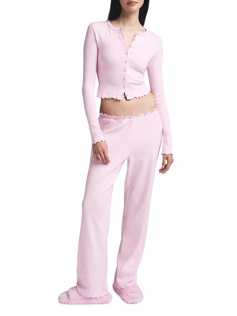 SKIMS Logo Pointelle Cardigan