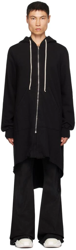 Rick Owens Black Fishtail Hoodie 1