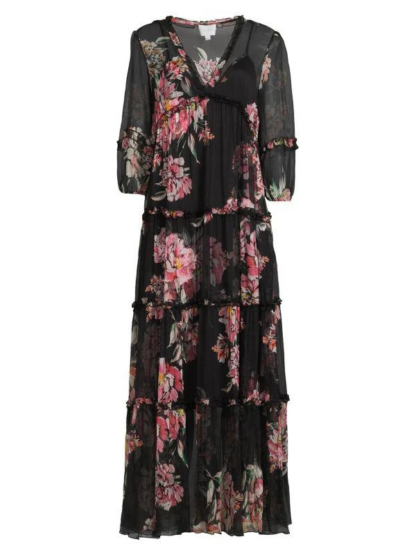 linen shift dress maxi Long sleeve Maxi MAMA linen dress