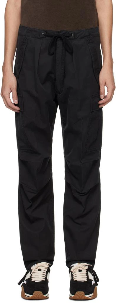 Tom Ford Black Wide Cargo Pants 1