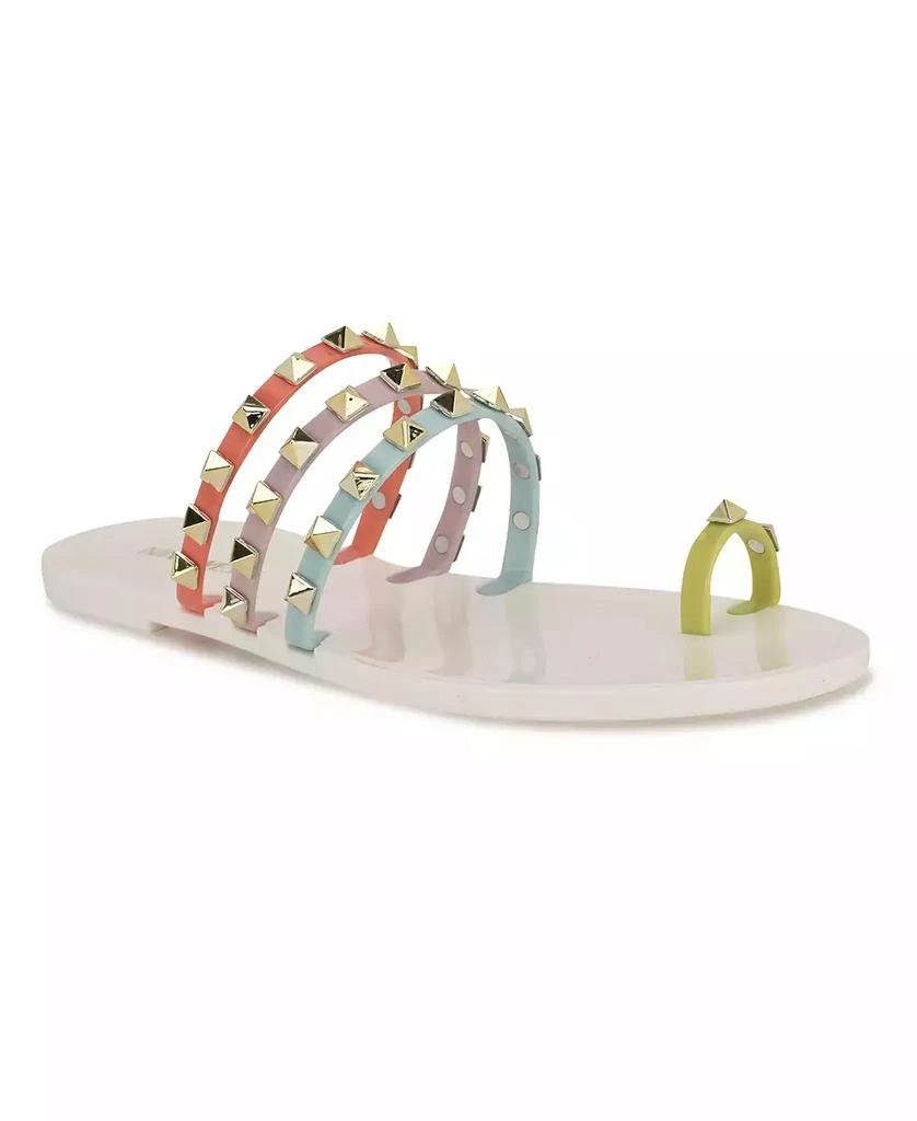 Nine West Women's Cartee Jelly Studded Strappy Sandals 1