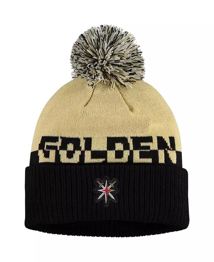 Adidas Men's Gold, Black Vegas Golden Knights Cold.Rdy Cuffed Knit Hat with Pom 1