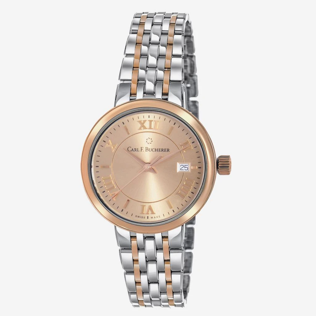 Carl F. Bucherer Carl F. Bucherer Adamavi Date 18K Rose Gold & Stainless Steel Quartz Women's Watch 00.10315.07.45.21 1