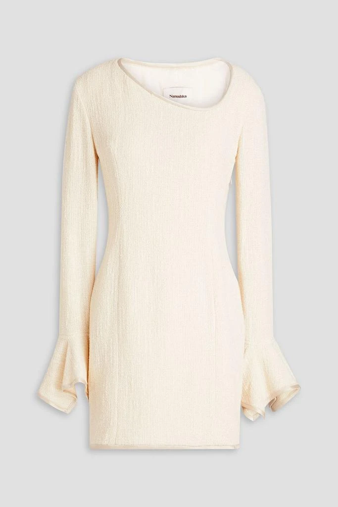 Nanushka Elva cotton-blend bouclé-tweed mini dress 1