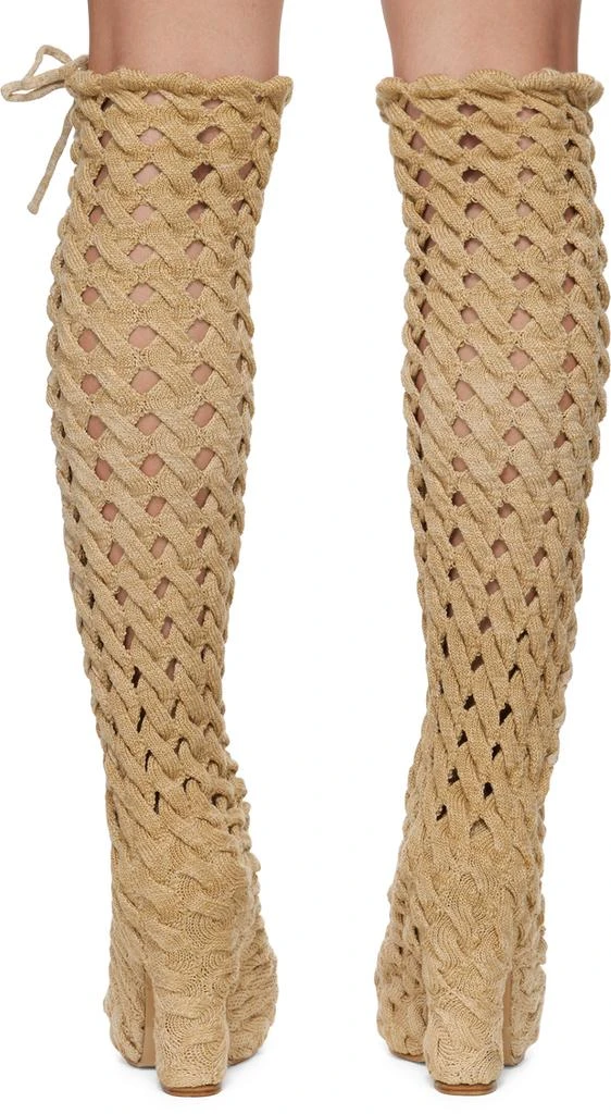 Isa Boulder SSENSE Exclusive Beige Spiral Cable Boots 2