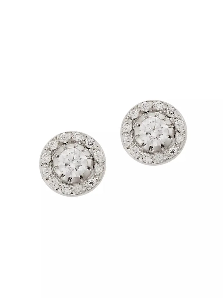 Ileana Makri Classic Solitaire 18K White Gold & Diamond Stud Earrings 1