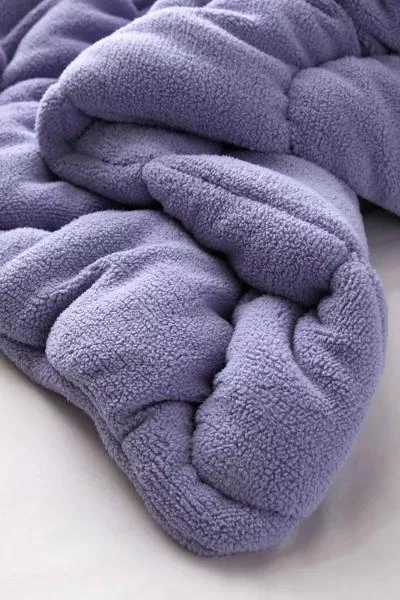 Urban Outfitters Gwendolyn Fleece Puffy Throw Blanket 3
