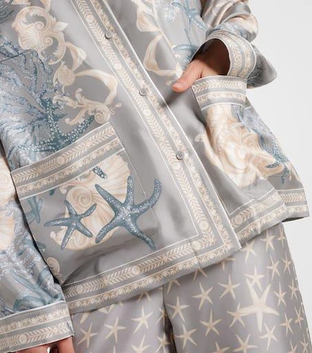 Versace Barocco Sea oversized silk twill shirt 5