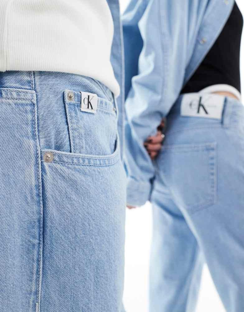 Calvin Klein Calvin Klein Jeans co-ord 90s straight jeans in light wash - ASOS Exclusive