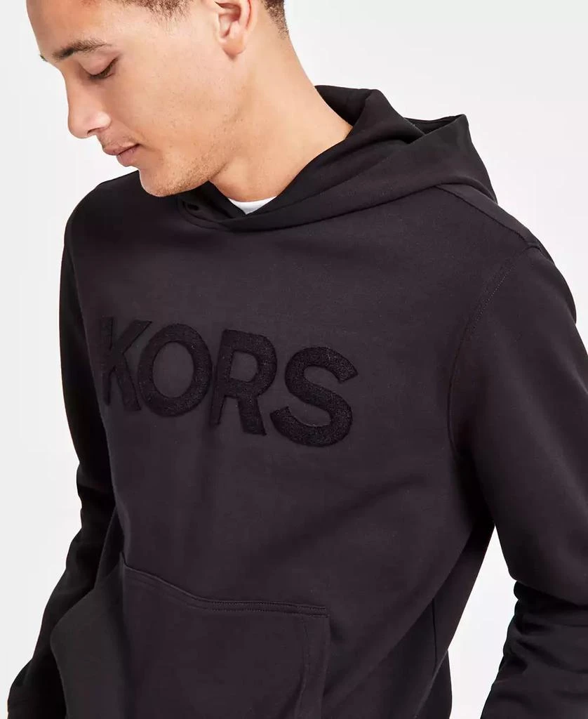 Michael Kors Men's Modern-Fit Stretch Textured Logo Hoodie 3
