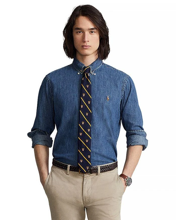 Ralph Lauren Classic Fit Long Sleeve Denim Cotton Button Down Shirt 1