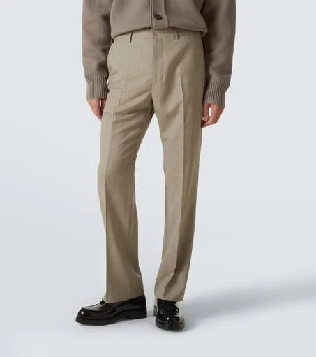 AMI Virgin wool canvas straight pants 3