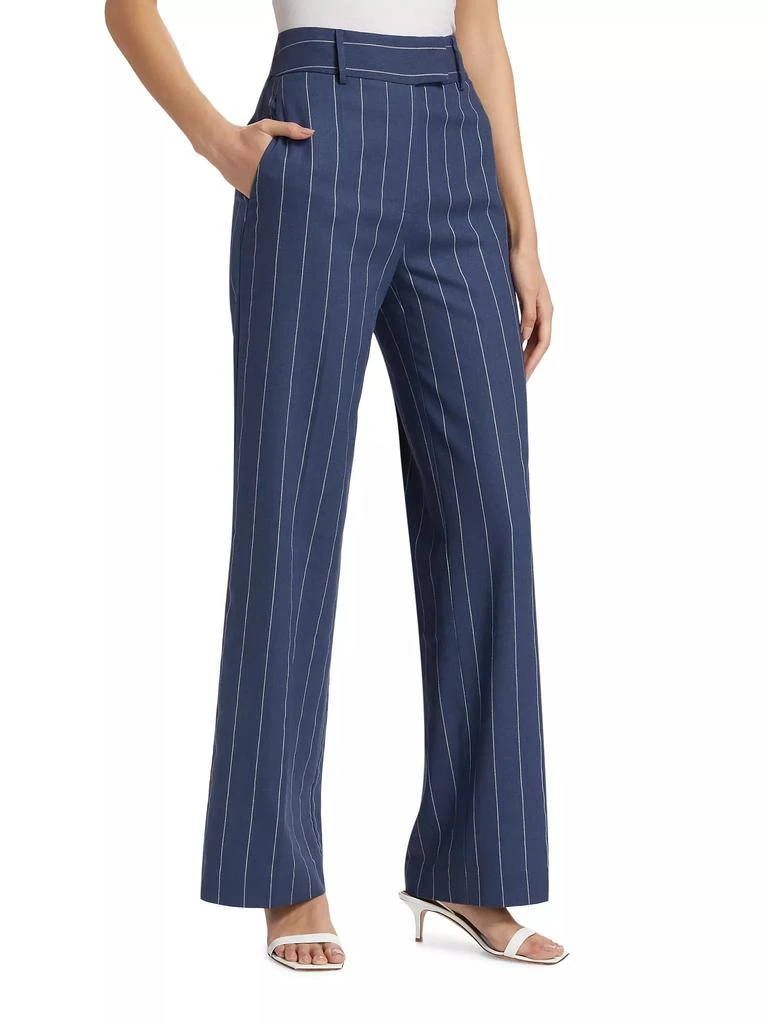 If Only Studio Pinstripe Cotton-Linen Pants 4