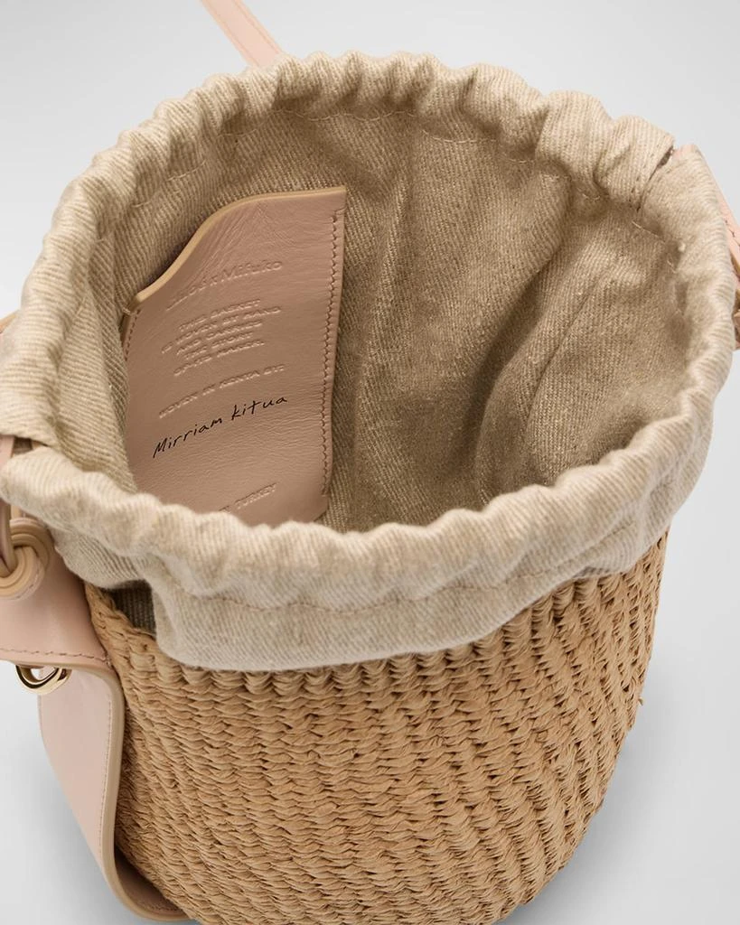 Chloé x Mifuko Woody Small Bucket Bag in Paper and Leather 3
