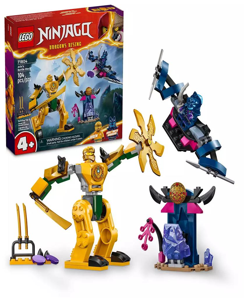 LEGO Ninjago Arin's Battle Mech Ninja Toy Set 71804, 104 Pieces