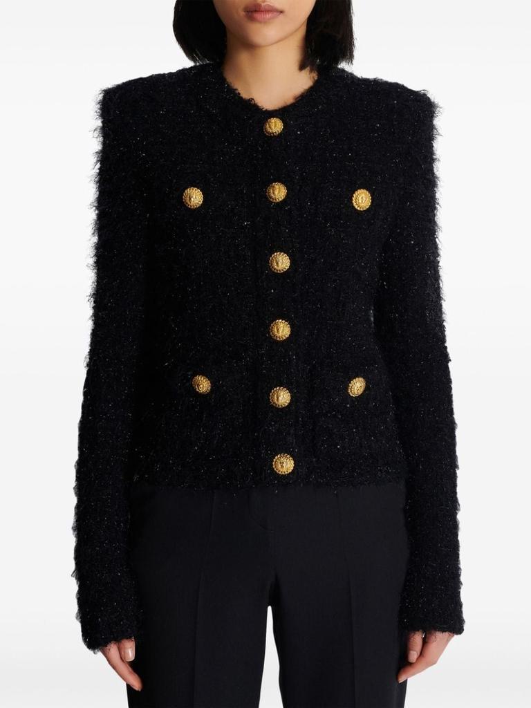 ジャケット BALMAIN BUTTONED MAZE TWEED JACKET (DF1SK249KG43 0PA NOIR) Shop BUTTONED MAZE TWEED JACKET on Sale at BeyondStyle – Get