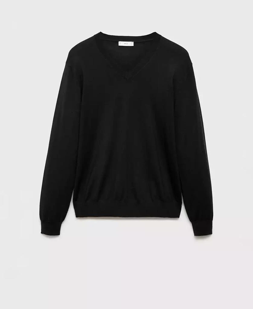 Mango Men's Slim-Fit Merino Wool V-Neck Sweater 2