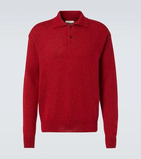 The Row Gere silk and mohair tweed polo sweater 1