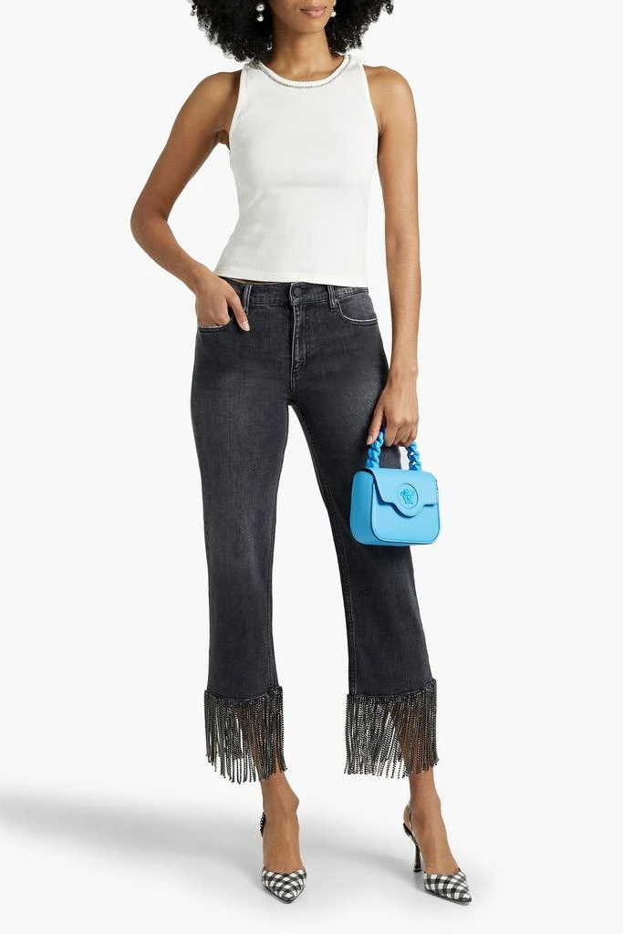 ALICE + OLIVIA JEANS Amazing cropped embellished boyfriend jeans 2