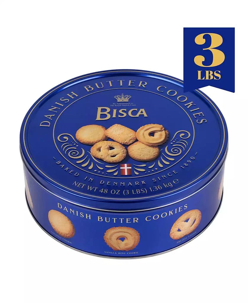 Bisca Danish Butter Cookie Tin, 3 lbs. 3
