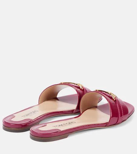 Tom Ford Whitney Stadium T patent leather slides 2