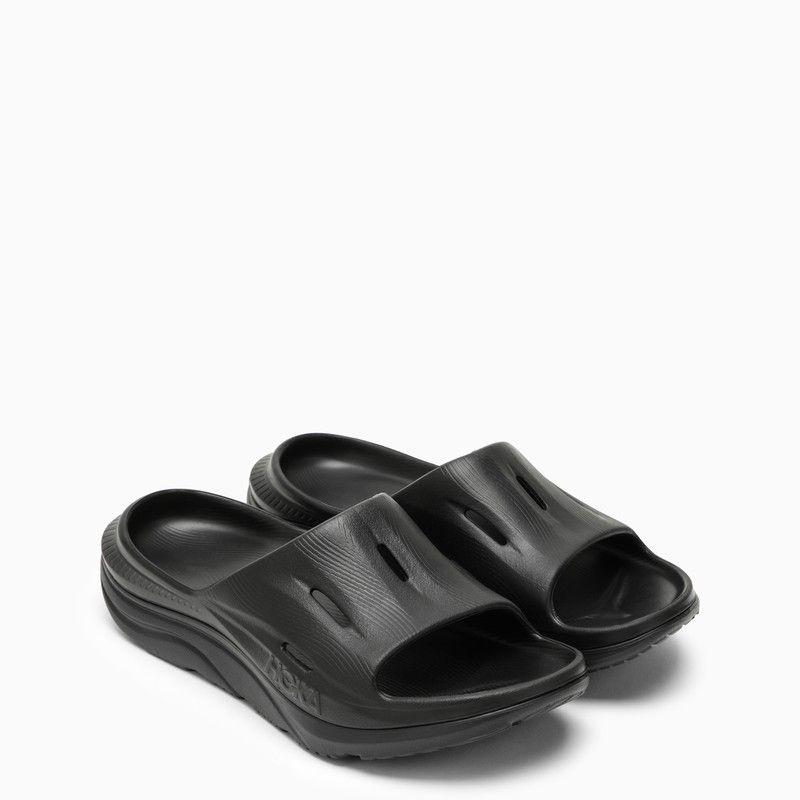 HOKA ONE ONE BLACK ORA RECOVERY SLIDE 3