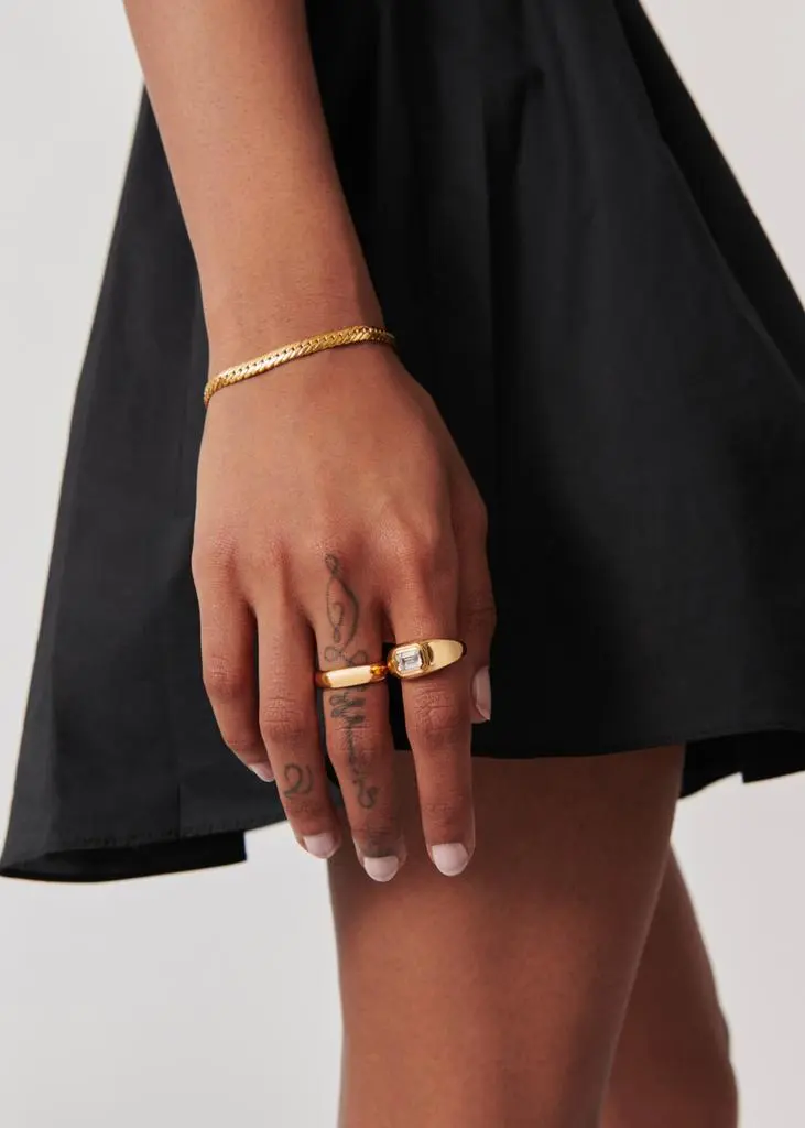 Missoma Dome 18kt gold-plated vermeil ring  4