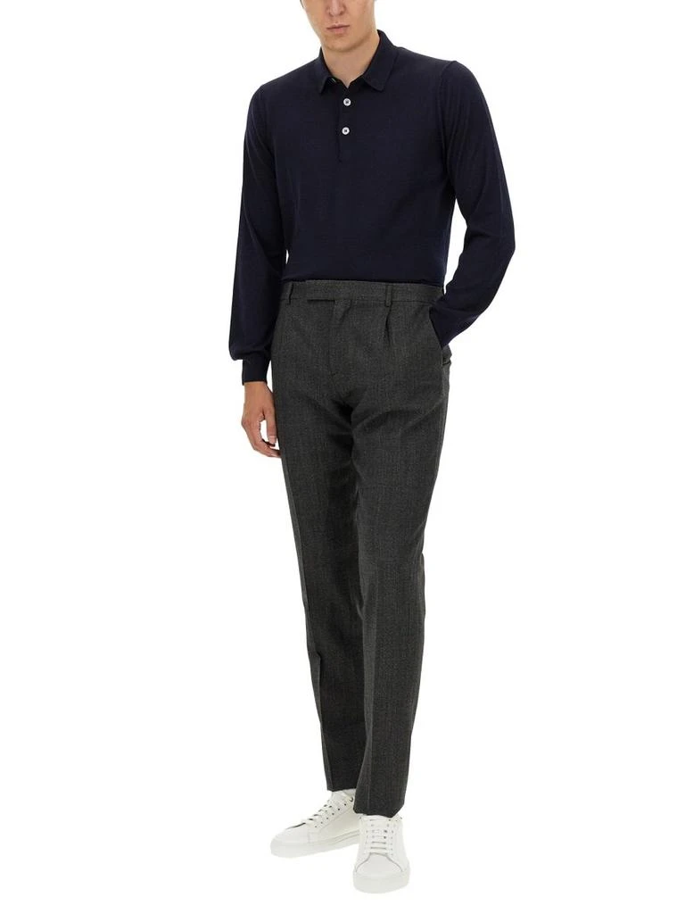 LARDINI Lardini Long-Sleeved Knitted Polo Shirt 3