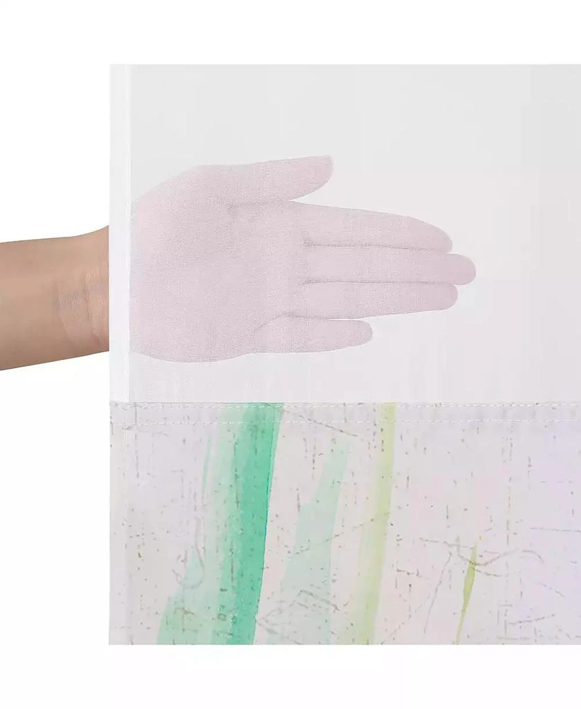 Americanflat Hookless Coastal Shower Curtain with Sheer Panel, Snap-In Liner 
Grommets, 72" x 75" 5