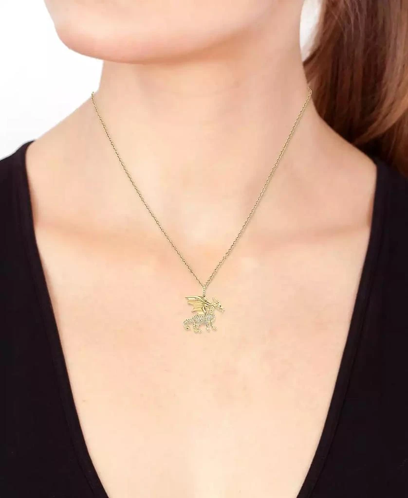 Effy EFFY® Diamond Dragon 18" Pendant Necklace (1/4 ct. t.w.) in 14k Gold 2